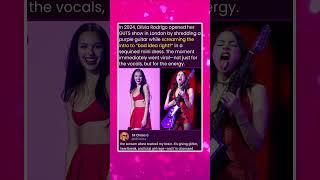 In 2024, Olivia Rodrigo opened her GUTS show in London by shredding a purple guitar while screaming