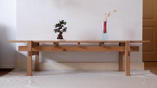 Making a bench using traditional Japanese joinery