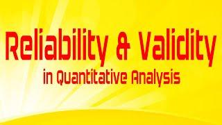 Reliability and Validity in Quantitative Research || Explanation with Examples || Md Azim