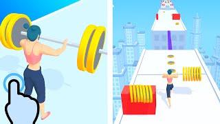 Weight Runner 3D - Weight Muscle Girl Run - All Levels iOS Android GamePlay