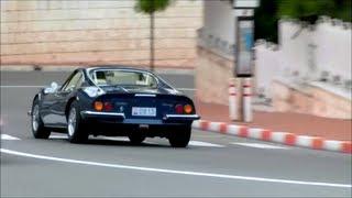 Ferrari Dino 246 GT driving sound in Monaco