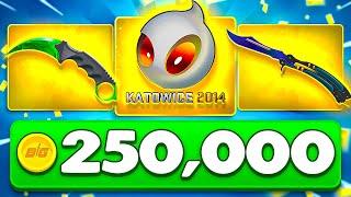 THE $250,000 CASE BATTLES.. LUCKY WINNING STREAK!