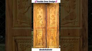 Modern wooden double door design  Traditional Wooden Door Art  CNC Door Designs  #shorts #doors