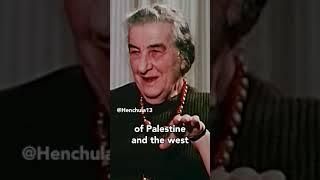 1973: Former Israeli Prime Minister Golda Meir gives a poignant history lesson.