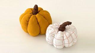 Fabric pumpkin/DIY Easy Fabric Pumpkin Tutorial/آموزش درست کردن کدوتنبل پارچه‌ای‌/آموزش دکور پاییزی/