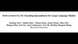 SPREADSHEETLLM: Encoding Spreadsheets for Large Language Models