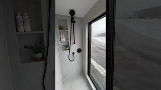 Custom concrete shower #tinyhousedesign