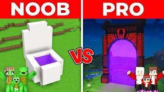 Mikey Family vs JJ Family - NOOB vs PRO  Portal Build Challenge in Minecraft (Maizen)