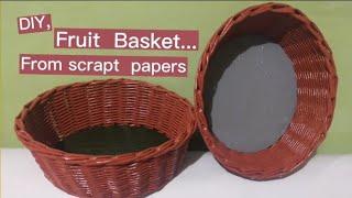 Woven fruit basket. made from scraft paper. part 1.../Mr.creative man