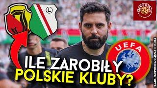 RANKING UEFA | ILE ZAROBIŁY POLSKIE KLUBY W EUROPEJSKICH PUCHARACH? | LEGIA, JAGA, ŚLĄSK, WISŁA