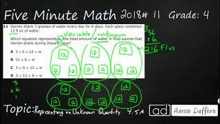 4th Grade STAAR Practice Representing an Unknown Quantity (4.5A - #5)