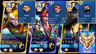 3 Man top global playing in +400 star rank be like ... ~ Global Arlott best build 2024 | MLBB