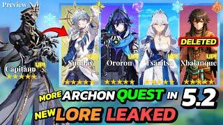 5.2 ARCHON QUEST? XBALANQUE | CAPITANO | SUNDAY | TSARITSA | ORORON | LEAKED LORE - Genshin Impact