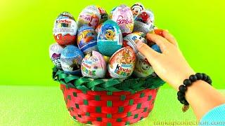 Opening 70 Eggs Surprises Kinder Egg Surprises Zaini Egg Surprises Hasbro Eggs Surprises | EBD Toys