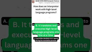 iGCSE Computer Science 0478 0984 Paper 1 Unit 4 q037 v1