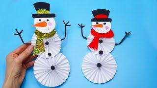 How to make paper snowman DIY christmas