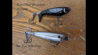 River2Sea Whopper Plopper Vs. Yo-Zuri 3db Prop! River Fishing Showdown - Top Water Challenge!