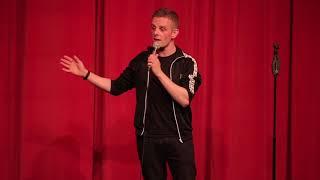 Jamie Dalgleish at the Chortle Student Comedy Award final 2018