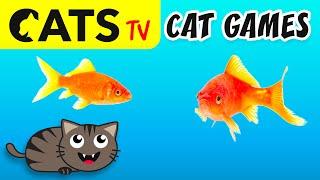 CAT TV  Catching Fish   Game for cats with 3D Sound 🫧  [4K]