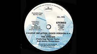 JONESES: "LOVE INFLATION" (Disco 45 promo)