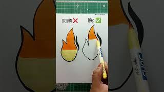 How to Draw Fire #satisfying #art #domsbrushpen
