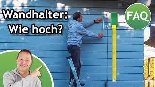 Sonnensegel befestigen: Wie hoch müssen Wandhalter an der Hauswand angebracht werden? | FAQ ️ Pina