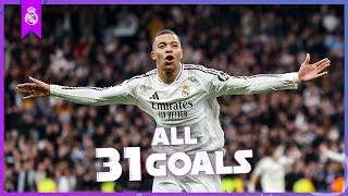 All 31 goals scored by Kylian Mbappé 24/25 so far | Real Madrid