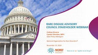 NORD®'s 2024 Rare Disease Advisory Council Stakeholders Webinar