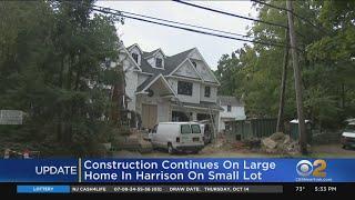 Construction Continues On Large Home In Harrison On Small Lot