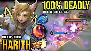 HARITH BEST BUILD 2024 | BUILD TOP GLOBAL HARITH GAMEPLAY | MOBILE LEGENDS