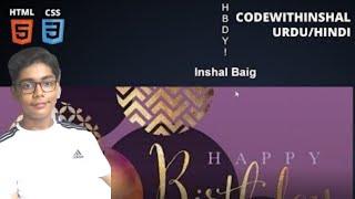 Build A Event Page Using HTML CSS For Intermediate Level Tutorial | CodeWithInshal