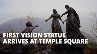 First Vision Statue Arrives At Temple Square