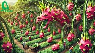 How ASIA is Harvesting Millions of DRAGON FRUITS | An Awesome Tradition of Asian Agricultural Farms