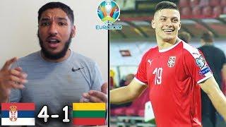 SERBIA VS LITHUANIA REACTION | Luka Jović SCORES A WONDER GOAL IN 4-1 WIN! (Euro 2020 Qualifiers)