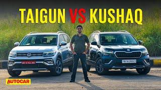 Volkswagen Taigun vs Skoda Kushaq - Which is the 1.0 to buy? | Comparison | Autocar India