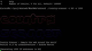 Scanning countries for web applications with the Country Scanner addon for WhatWeb [ Demo ]