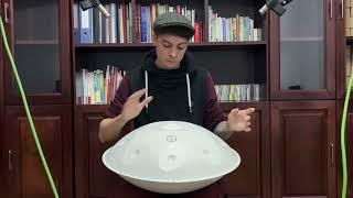 BeatRise White Handpan - D Kurd 9 - Marcel Hutter