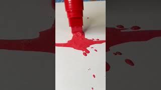 Drawing, But The Red Marker is Huge! Satisfying! #shorts #painting #satisfying ￼