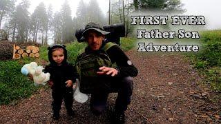 Father-Son First: Rainy Night Forest Adventure