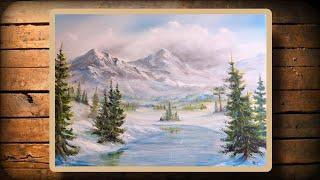 Painting An Icy Mountain Stream In Winter Chill / oil painting tutorial