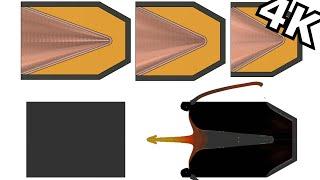 Shaped Charge Liner Angle comparison | Shaped Charge In 4K Resolution | Explosive-Impact Simulation