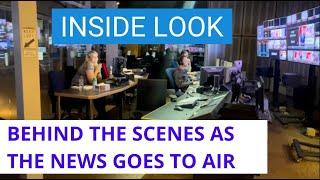 TV Newsroom - A VISUAL TOUR of a Melbourne Television Newsroom during the 6pm news broadcast.