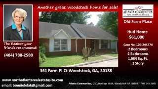 30188 Woodstock GA  HUD Homes for Sale   404.788.2580  2 Bedroom Home for Sale in Woodstock GA