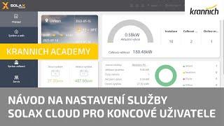 NÁVOD NA NASTAVENÍ SLUŽBY SOLAX CLOUD