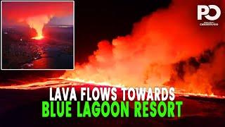 Volcano Eruption Alert! Lava Approaches Blue Lagoon Resort in Iceland | Pakistan Observer