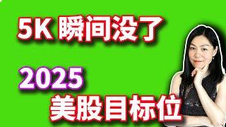 美股：5千美元瞬间消失；2025年金融机构对美股的目标位作出了预测。【2024-11-26】