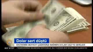 Dolar sert düştü