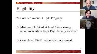 Info Session - UMN Integrated B.ISyE and MS in ISyE Program