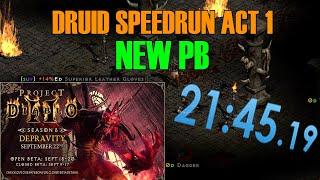 PD2 Druid Speedrun 21:45 (Act 1 Practice S8 SECOND ATTEMPT)