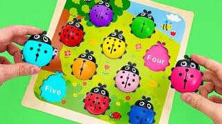 Best Learning Numbers, Colors and Shapes Puzzle | Preschool Toy Toddler Learning Video